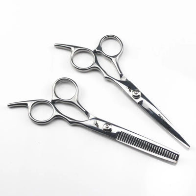 Professional Hairdressing scissors hair styling tool straight scissors 6 inch Cutting & Thinning scissors Barber shears