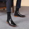 Brand Men Chelsea Boots Work Shoes Genuine Cow Leather Handmade Boot Shoes for Formal Dress Formal Business Party New