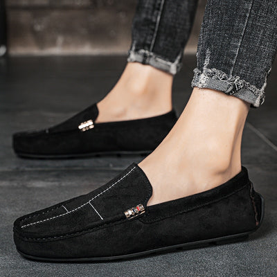 2021 New Slip-On Leather Shoes Men Casual Shoes Male Shoes Comfortable Red Driving Shoes Zapatos Moccasin Non-slip Loafers