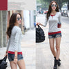 2021 New Autumn Spring 100% Cotton O Neck Woman long sleeve t-shirts Fashion Korean Style Solid t shirt