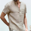 2021 Summer New Men's Short-Sleeved T-shirt Cotton and Linen Led Casual Men's T-shirt Shirt Male Breathable S-3XL