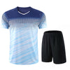 Men Suit Badminton wear short-sleeved shirt quick-drying breathable shorts competition training suit  sportswear