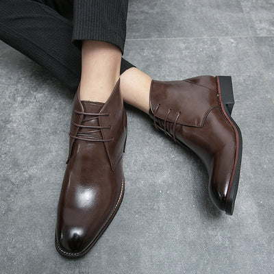 Leather Shoes Men Casual Shoes Ankle Boots Size