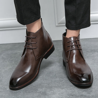 Leather Shoes Men Casual Shoes Ankle Boots Size