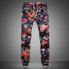 2021 New Fashion Summer Spring Autumn Men Floral Print Joggers Male Casual Summer Pants Mens Sweatpants Linen Pants Men Trouser