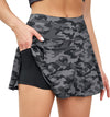 Tennis Skirts Women Badminton Golf Tennis Pleated Skirt High Waist Pocket Fitness Shorts Camouflage Printed Sport Skorts