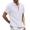 2021 Summer New Men's Short-Sleeved T-shirt Cotton and Linen Led Casual Men's T-shirt Shirt Male Breathable S-3XL