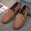 2021 New Slip-On Leather Shoes Men Casual Shoes Male Shoes Comfortable Red Driving Shoes Zapatos Moccasin Non-slip Loafers