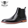 Brand Men Chelsea Boots Work Shoes Genuine Cow Leather Handmade Boot Shoes for Formal Dress Formal Business Party New