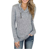 Women Top sweater like New Women Solid Color Long-sleeves