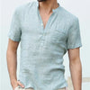 2021 Summer New Men's Short-Sleeved T-shirt Cotton and Linen Led Casual Men's T-shirt Shirt Male Breathable S-3XL