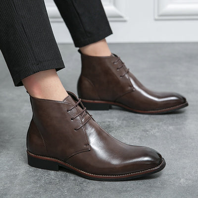 Leather Shoes Men Casual Shoes Ankle Boots Size