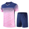 Men Suit Badminton wear short-sleeved shirt quick-drying breathable shorts competition training suit  sportswear