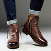 Men PU Leather Chelsea Boots 2023 Fashion High-top Tassel Zip Shoes Spring Autumn Ankle Boots for Men Comfort Plus