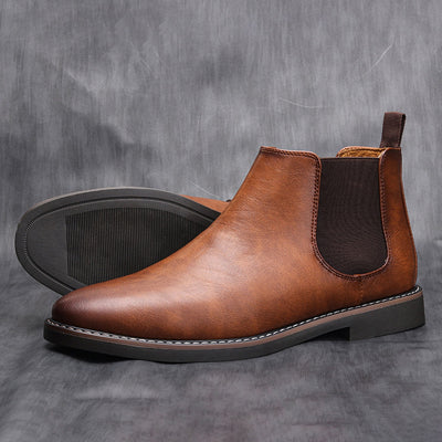 Men Chelsea boots brand retro leather men Ankle boots Comfortable shoes for men