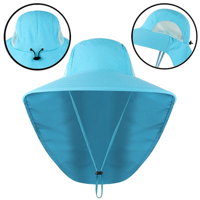 2022 New Outdoor Summer Sunscreen Hat Breathable Men and Women Sunshade Fisherman Hat UV Protection Hiking Hat Fishing Hat