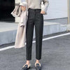 Tweed Pants for Women New Fall/Winter 2023 High-waisted Baggy Turnip Pants for Women with Nine Straight Leg Suit Pants