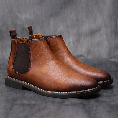 Men Chelsea boots brand retro leather men Ankle boots Comfortable shoes for men