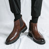 Luxury Men Brogue Boots Men Ankle Boots High Quality Men's Chelsea Boots Slip on Oxford Formal Business Shoes Plus Size