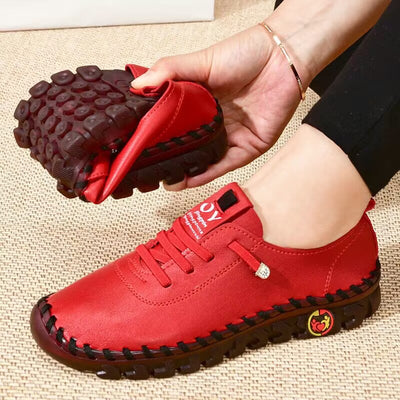 Sneakers Women Shoes Platform Loafers Lace Up Leather Flat Slip-On New Spring Casual Mom Shoe