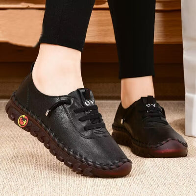 Sneakers Women Shoes Platform Loafers Lace Up Leather Flat Slip-On New Spring Casual Mom Shoe