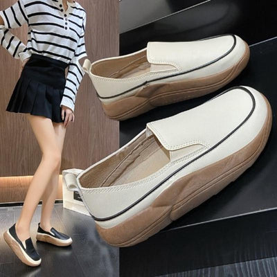 Sneakers Women Shoes 2023 Loafers Platform Casual Shoes Flats Vulcanized Shoes Sports Autumn Solid Color Slip On Designer Beach