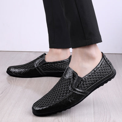 Men Summer Loafers Casual Shoes Breathable Men Sneakers Fashion Comfort Male Outdoor Black Rubber Flat Men Shoes