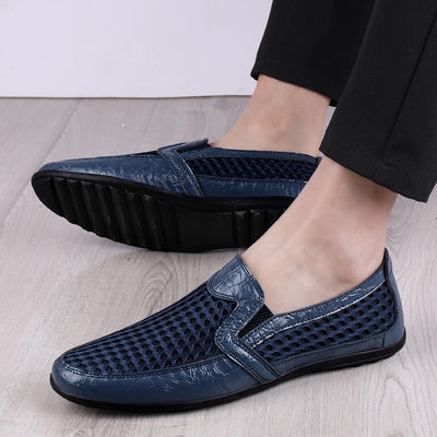 Men Summer Loafers Casual Shoes Breathable Men Sneakers Fashion Comfort Male Outdoor Black Rubber Flat Men Shoes