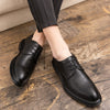 Men Fashion Oxford Shoes Party Wedding Shoes Classic Business Formal Pointed Leather Shoes Man Boss Social Office Derby Shoes