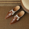 2023 New Fashion Muller Shoes New High-Quality Cowhide Comfortable High Heel Slippers Simple Home Slippers Daily Casual Shoes