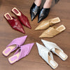 Mules Slippers New Fashion Luxury Shoes Women Sandals Pointed Toe Female Casual Outside Shallow Ladies 2023 Gladiator Flats