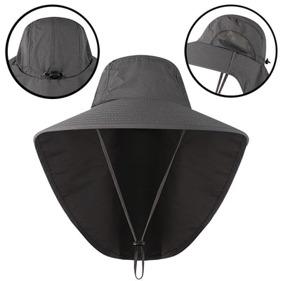 2022 New Outdoor Summer Sunscreen Hat Breathable Men and Women Sunshade Fisherman Hat UV Protection Hiking Hat Fishing Hat