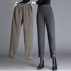 Autumn Winter Wool Thicken Fashion Women Pencil Pants Office Lady Elastic High Waist Solid Casual All-match Straight Trousers