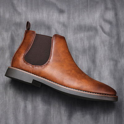 Men Chelsea boots brand retro leather men Ankle boots Comfortable shoes for men