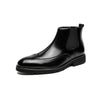 Luxury Men Brogue Boots Men Ankle Boots High Quality Men's Chelsea Boots Slip on Oxford Formal Business Shoes Plus Size