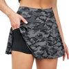 Tennis Skirts Women Badminton Golf Tennis Pleated Skirt High Waist Pocket Fitness Shorts Camouflage Printed Sport Skorts