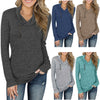 Women Top sweater like New Women Solid Color Long-sleeves