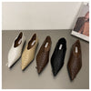 Pointed Toe Woven Flat Shoes 2022 New Fashion Shallow Ballet Flats Female Ballerina Double Wearing Mule Slip Loafer