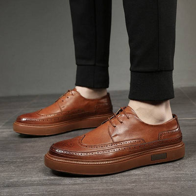 Men Leather Shoes Men Dress Shoes Formal Wedding Party Shoes For Men Retro Brogue Shoes Luxury Brand Men Oxfords