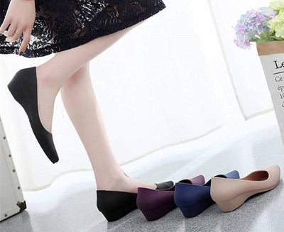 Pointed Wedges  women shoes  spring autumn shoes women Elegant Shallow Work Low heel Slip-On