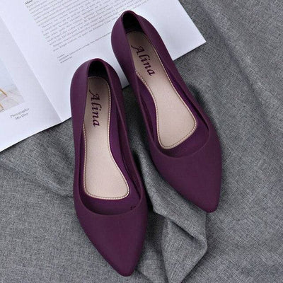 Pointed Wedges  women shoes  spring autumn shoes women Elegant Shallow Work Low heel Slip-On