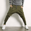 Hip Hop Harem Pants Men Cotton Streetwear Casual Trousers Solid Jogger Pants Side Pocket Men Sweatpants