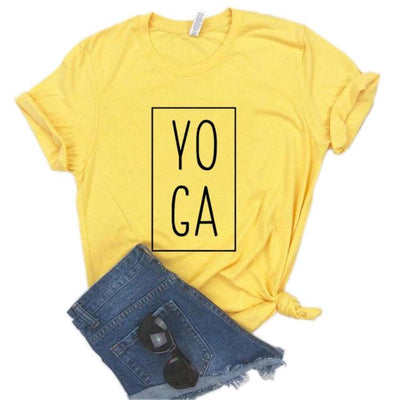 Yoga square Print Women T-shirts Cotton Casual Funny t Shirt For Lady  Yong Girl Top Tee Hipster 6 Color