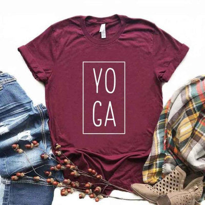 Yoga square Print Women T-shirts Cotton Casual Funny t Shirt For Lady  Yong Girl Top Tee Hipster 6 Color