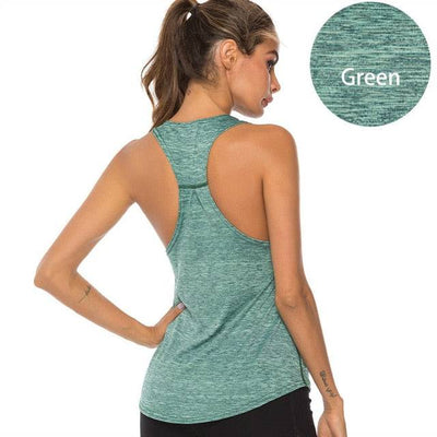 Women Racerback Yoga Tank Tops Sleeveless Fitness Yoga Shirts Quick Dry Athletic Running Sports Vest Workout T Shirt