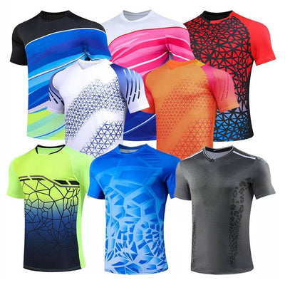 Tennis shirts Female Male , Girl Table Tennis Kit uniforms , Polyester Badminton T Shirt , Ping Pong Clothes Team Game Jerseys