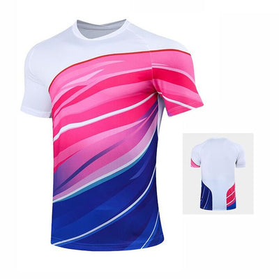 Tennis shirts Female Male , Girl Table Tennis Kit uniforms , Polyester Badminton T Shirt , Ping Pong Clothes Team Game Jerseys