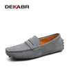 DEKABR Men Loafers High Quality Genuine Leather Shoes Men Flats Lightweight