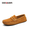 DEKABR Men Loafers High Quality Genuine Leather Shoes Men Flats Lightweight