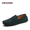 DEKABR Men Loafers High Quality Genuine Leather Shoes Men Flats Lightweight